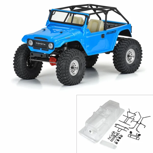 1:10 1979 Toyota Land Cruiser FJ40 Clear Body/Cage 12.3 WB — image 1 of 11