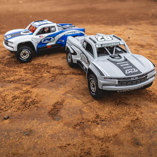 ProLine Pre-Cut 2019 Chevy Trophy Truck Tough Color Gray Bodyshell - 1:16 Arrma Mojave GROM