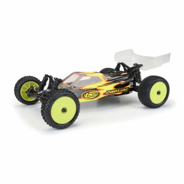 ProLine Mini-B Wedge Tyres Mounted On Yellow Wheels Front