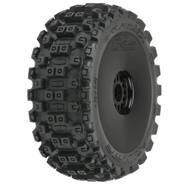 ProLine Badlands MX 1:8 Buggy M2 Tyres Pre Mounted on Black Wheels (2)