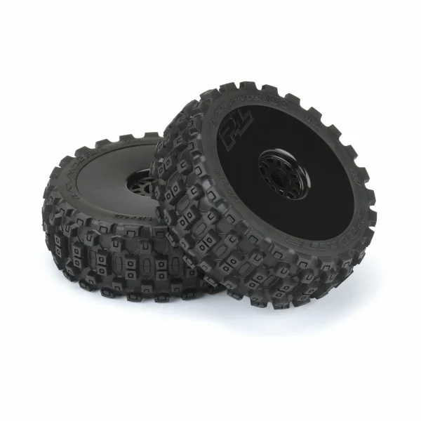 ProLine Badlands MX 1:8 Buggy M2 Tyres Pre Mounted on Black Wheels (2)