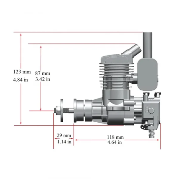 Stinger Engines 10cc Single Cylinder Rear Exhaust 2-Stroke Petrol Engine