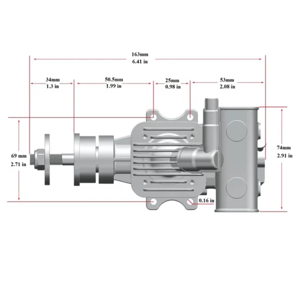 Stinger Engines 15cc Single Cylinder Rear Exhaust 2-Stroke Petrol Engine