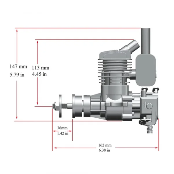 Stinger Engines 20cc Single Cylinder Rear Exhaust 2-Stroke Petrol Engine