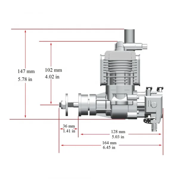 Stinger Engines 20cc Single Cylinder Side Exhaust 2-Stroke Petrol Engine