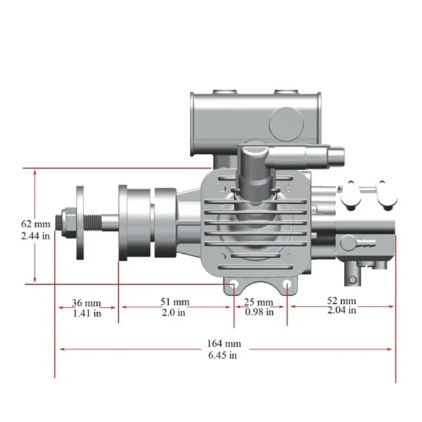 Stinger Engines 20cc Single Cylinder Side Exhaust 2-Stroke Petrol Engine