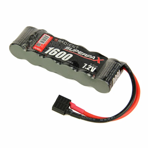 Battery, 2/3A 7.2V 6-Cell 1600mAh NiMH, SBS-Flat, HCT