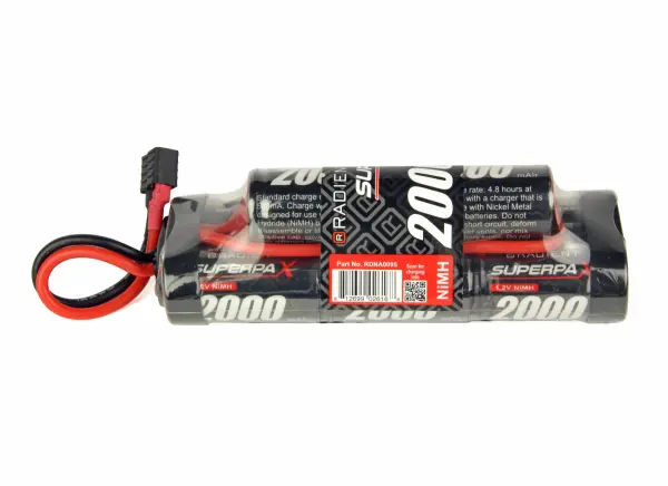 9.6v 8 Cell 2000mAh NiMh Hump Stick Pack - Deans — image 2 of 2