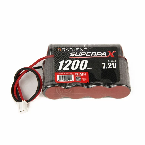 Superpax Battery, 2/3A 7.2V 6-Cell 1200mAh NiMH, 4-2 SBS-Flat, Mini