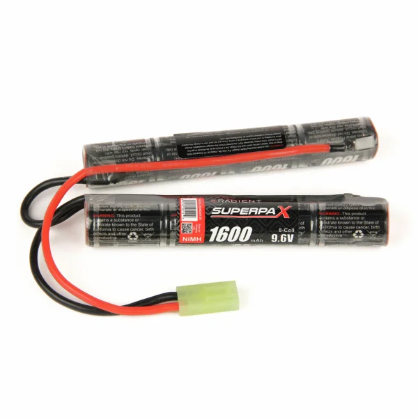 Superpax Battery, 2/3A 9.6V 8-Cell 1600mAh NiMH, Saddle-Stick, mTam
