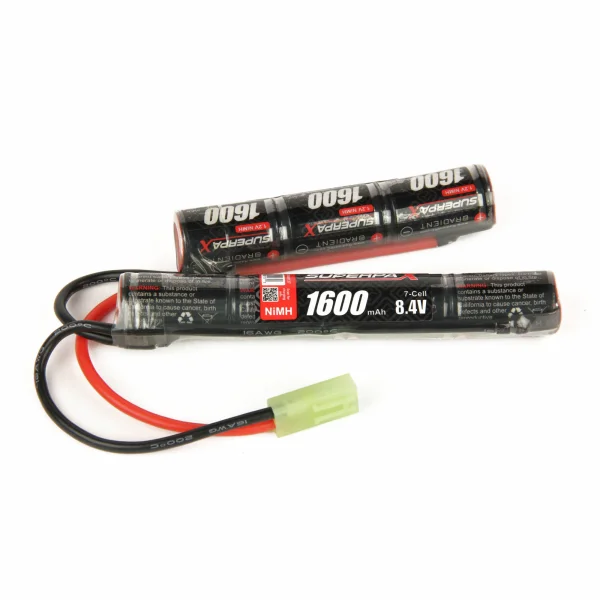 Superpax Battery, 2/3A 8.4V 7-Cell 1600mAh NiMH, Saddle-Stick, mTam