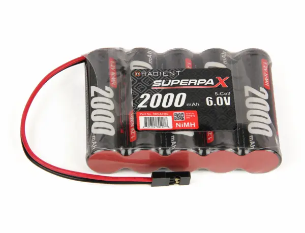 Superpax Battery, AA 6V 5-Cell 2000mAh NiMH, SBS-Flat, Rx-JR — image 2 of 2
