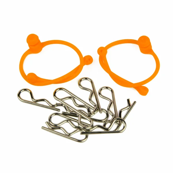 Body Clip Retainer, Orange (2)
