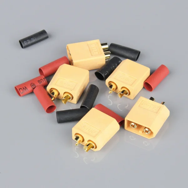 Radient XT60 Male including Heat Shrink (ESC End) (5pcs)