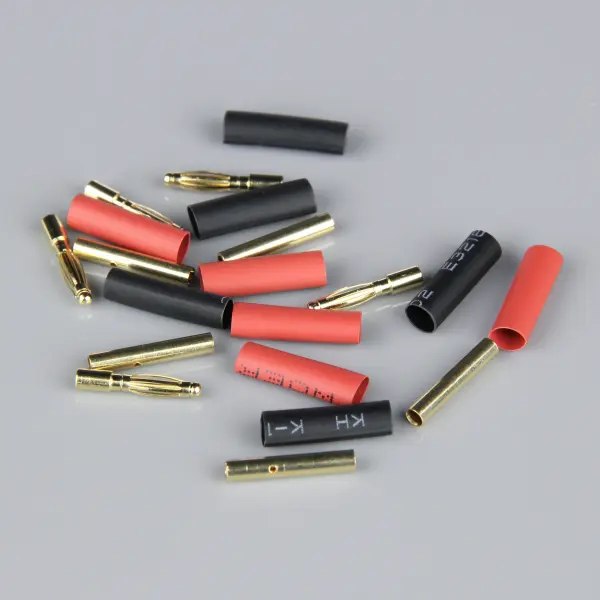 Radient 2mm Gold Connector Pairs including Heat Shrink (5pcs) — image 2 of 2