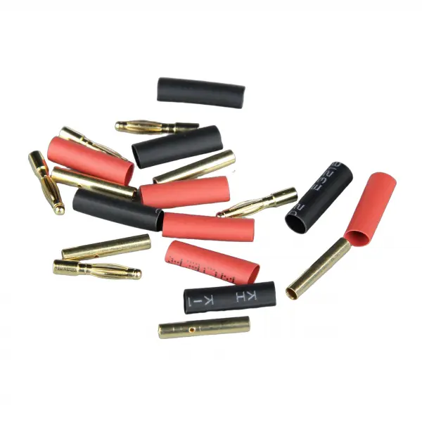 Radient 2mm Gold Connector Pairs including Heat Shrink (5pcs) — image 1 of 2