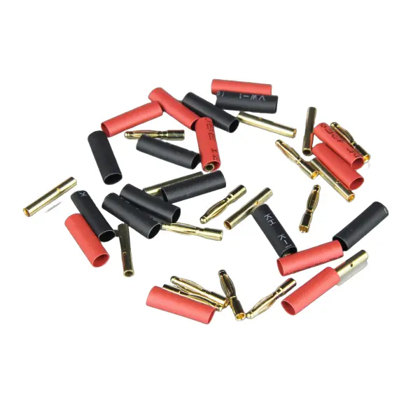 Radient 2mm Gold Connector Pairs including Heat Shrink (10) — image 1 of 2