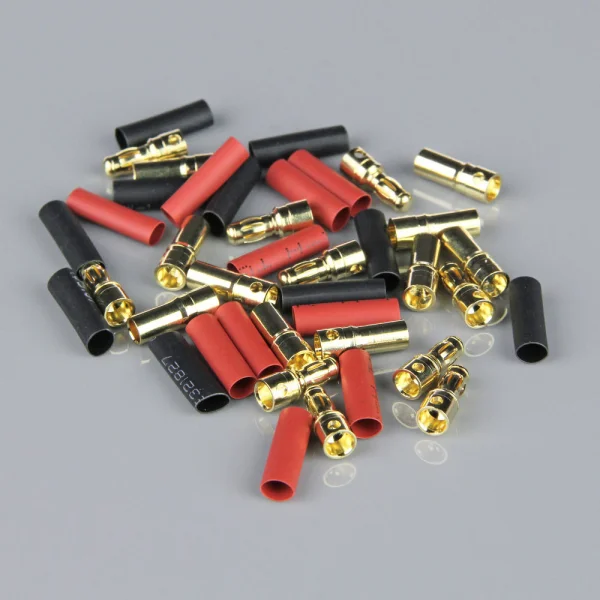 Radient 3.5mm Gold Connector Pairs including Heat Shrink (10)