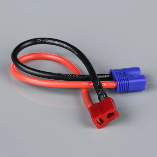 Radient Battery Adapter, Deans Female to EC3 Male, 14AWG, 100mm