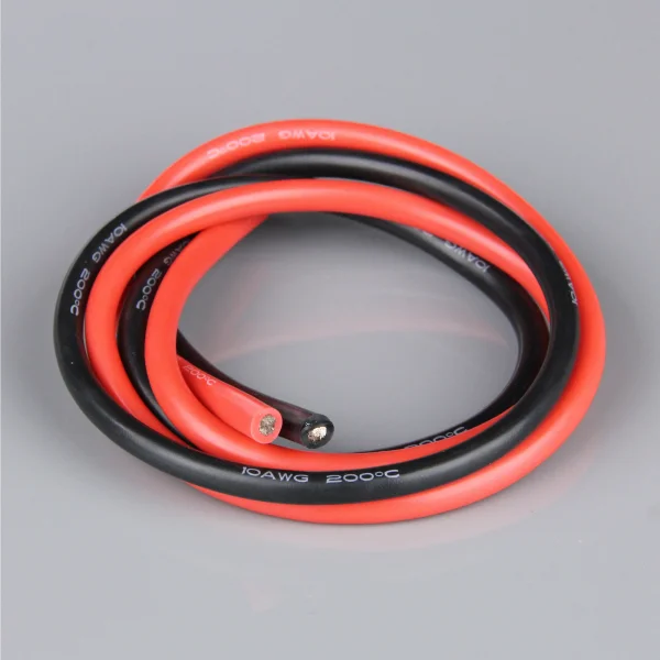 10 AWG Silicone Wire - 60cm Red + 60cm Black