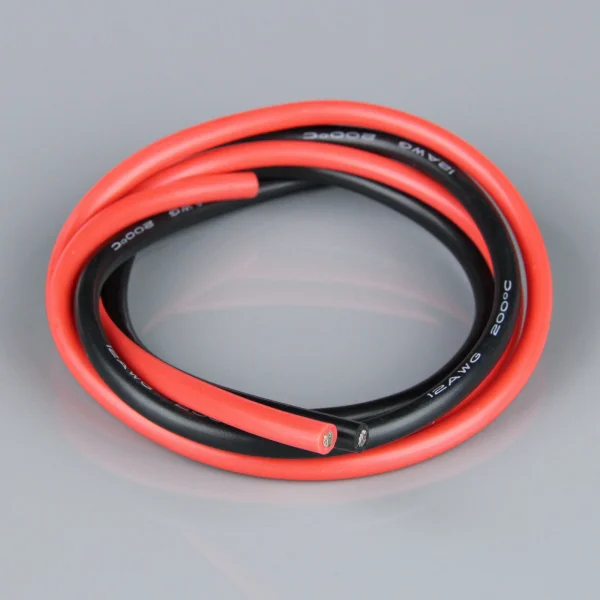 Radient Silicone Wire, 12AWG, 680 Strand, 2ft / 0.6m Red-Black