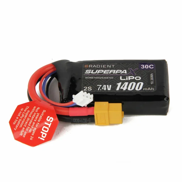 Radient Lipo 2S 1400Mah 7.4V 30C XT60