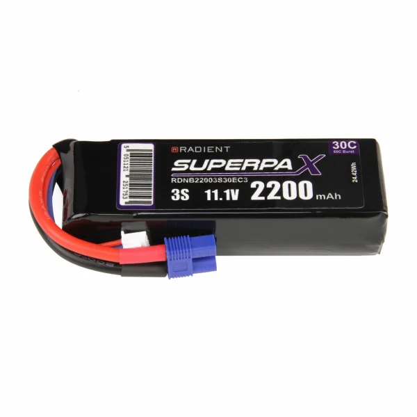 Radient Lipo 3S 2200Mah 11.1V 30C EC3