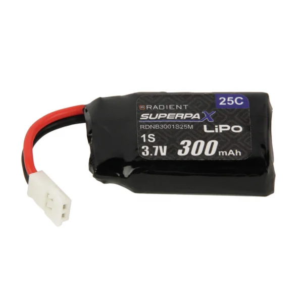 Radient LiPo 1S 300mAh 3.7V 22C Mini (Fits Sonic P-51 & Cub)