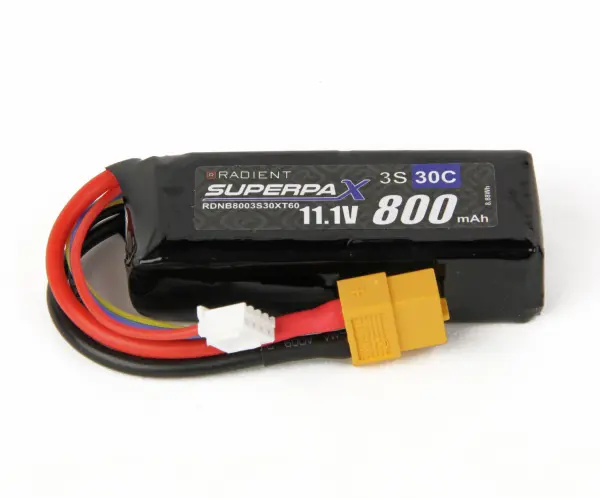 Radient Lipo 3S 800Mah 11.1V 30C XT60 &mdash; image 2 of 2
