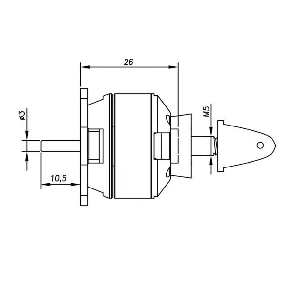 Radient Brushless Motor 2826 1900kV (2-3S)