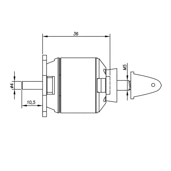 Radient Brushless Motor 2836 880kV (2-4S)
