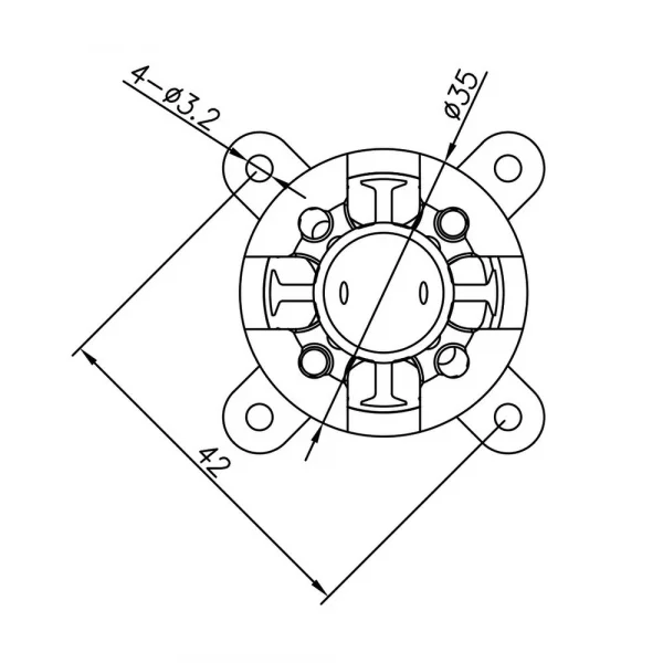 Radient Brushless Motor 3530 1100KV (2-4S)