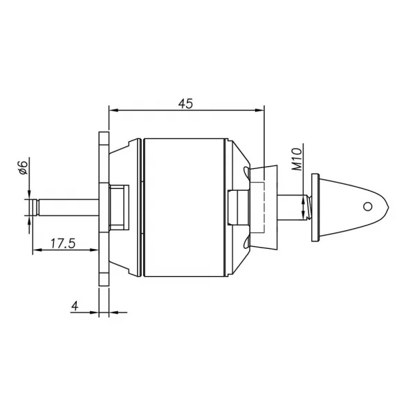 Radient Brushless Motor 5045 720KV (3-5S)