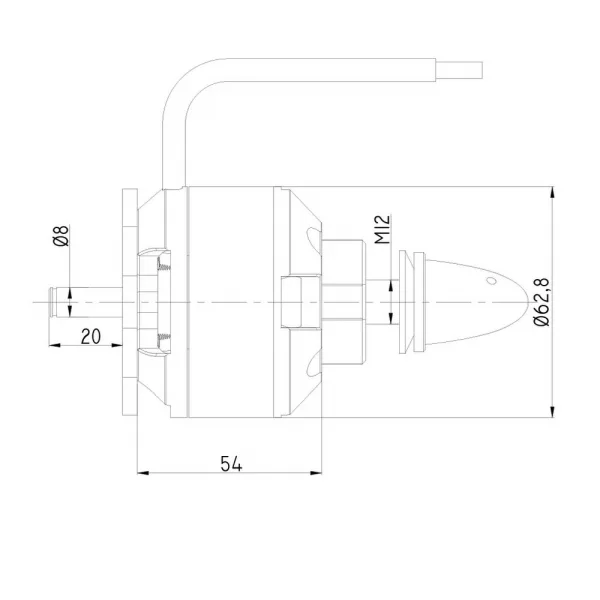 Radient Brushless Motor 6354 200KV (4-10S)