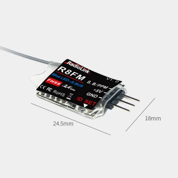 RadioLink R8FM 2.4GHz 8-Channel Mini Receiver