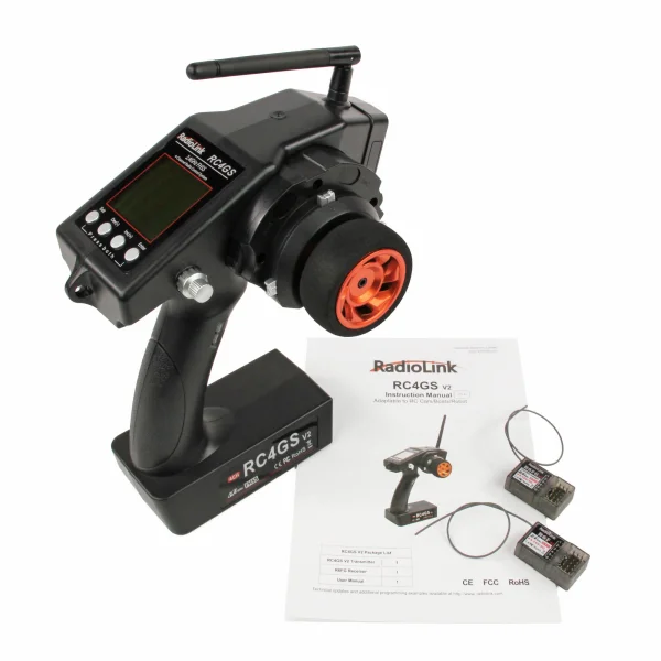 RadioLink RC4GS V3 5 Channel Steerwheel Transmitter With 1 x R6FG-V3 Gyro Receiver and 1 x R6F-V2 Standard Receiver