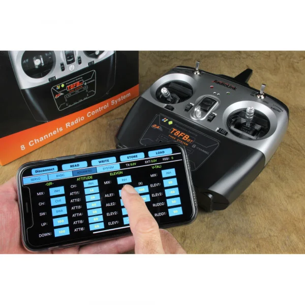 RadioLink T8FB Transmitter with 2 x R8EF Receivers (Mode 1)