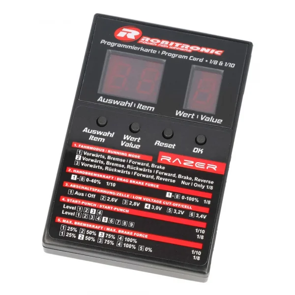 Robitronic Razer ESC LED Program Box (for Ten and Eight)
