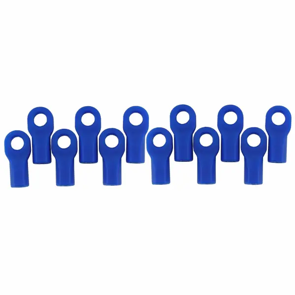 RPM Short Traxxas Rod Ends - Blue (12) (Upgrade for TRX5347) &mdash; image 4 of 4