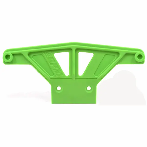 RPM Wide Front Bumper - Traxxas Rustler, Stampede, Sport And Bandit - Green &mdash; image 4 of 4