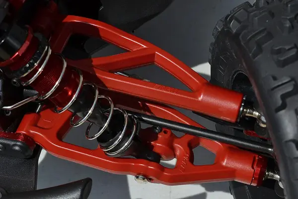 RPM Arrma Upper/Lower Left Front Arms - Red - 6S Kraton/Outcast/Fireteam — image 3 of 4