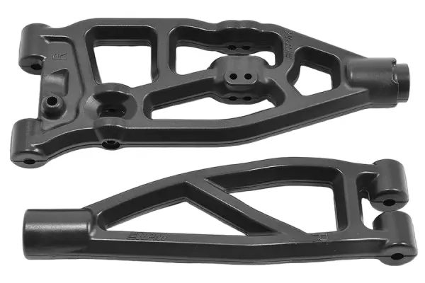 RPM Arrma Upper/Lower Right Front Arms - Black - 6S Kraton/Outcast/Fireteam — image 1 of 2