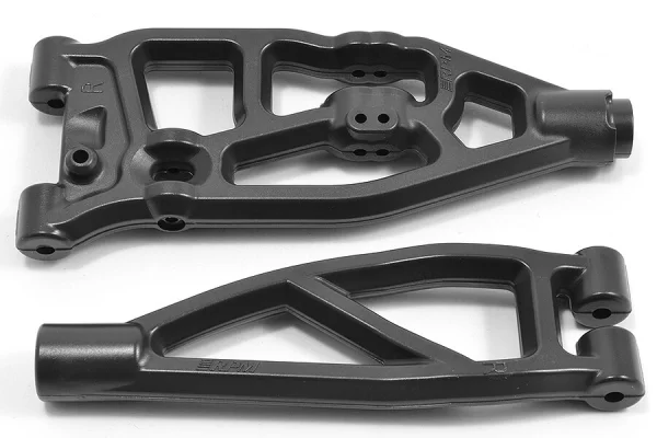 RPM Arrma Upper/Lower Right Front Arms - Black - 6S Kraton/Outcast/Fireteam — image 2 of 2