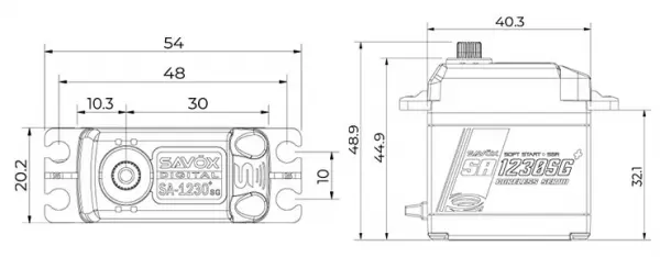 Savox SA1230SG+ Air Mega Torque Digital Servo - 36KG - 0.16s — image 7 of 7