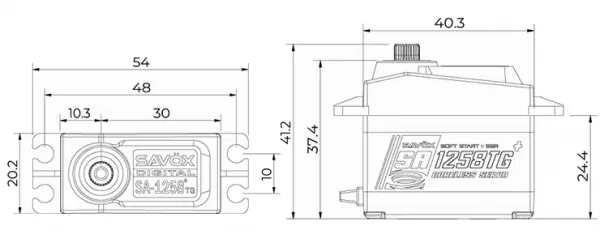 Savox SA1258TG Plus High Torque Servo - 12kg - 0.08s &mdash; image 7 of 7