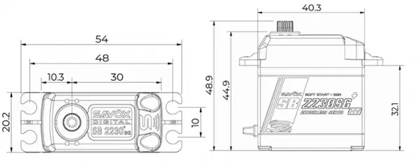 Savox SB2230SG Plus HV Digital Brushless Servo - 42KG 0.13S — image 8 of 8