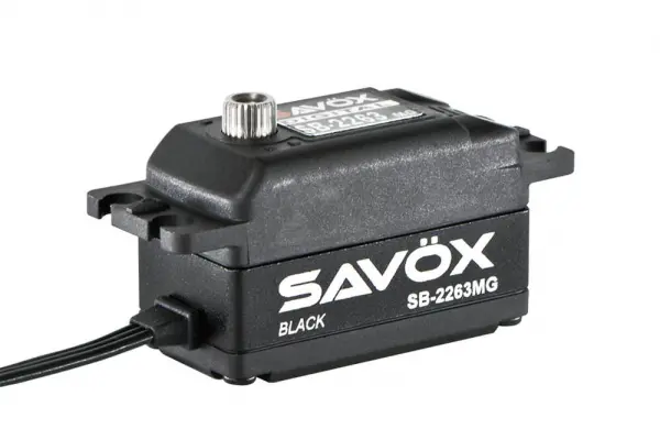 Savox SB2263MGB Low Profile Digital Servo - Black - 10KG - 0.076s &mdash; image 2 of 10