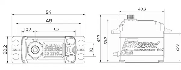Savox SB2270SG+ HV Digital Brushless Servo - 32kg - 0.12s — image 7 of 7