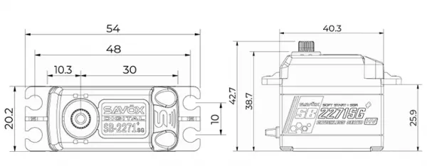 Savox SB2271SG+ HV Digital Brushless Servo - 20Kg 0.065s — image 7 of 7