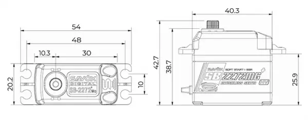Savox SB2272MG+ HV Digital Brushless Tail Servo - 7Kg 0.035 — image 8 of 8